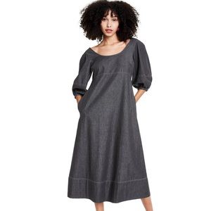 ✨Rachel Comey x Target Exclusive | Volume Puff 3/4 Quarter Sleeve Chambray Dress